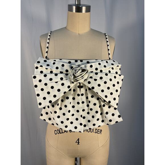 Marianna Senchina 'Bow' White Top Size M - Picture 2 of 5